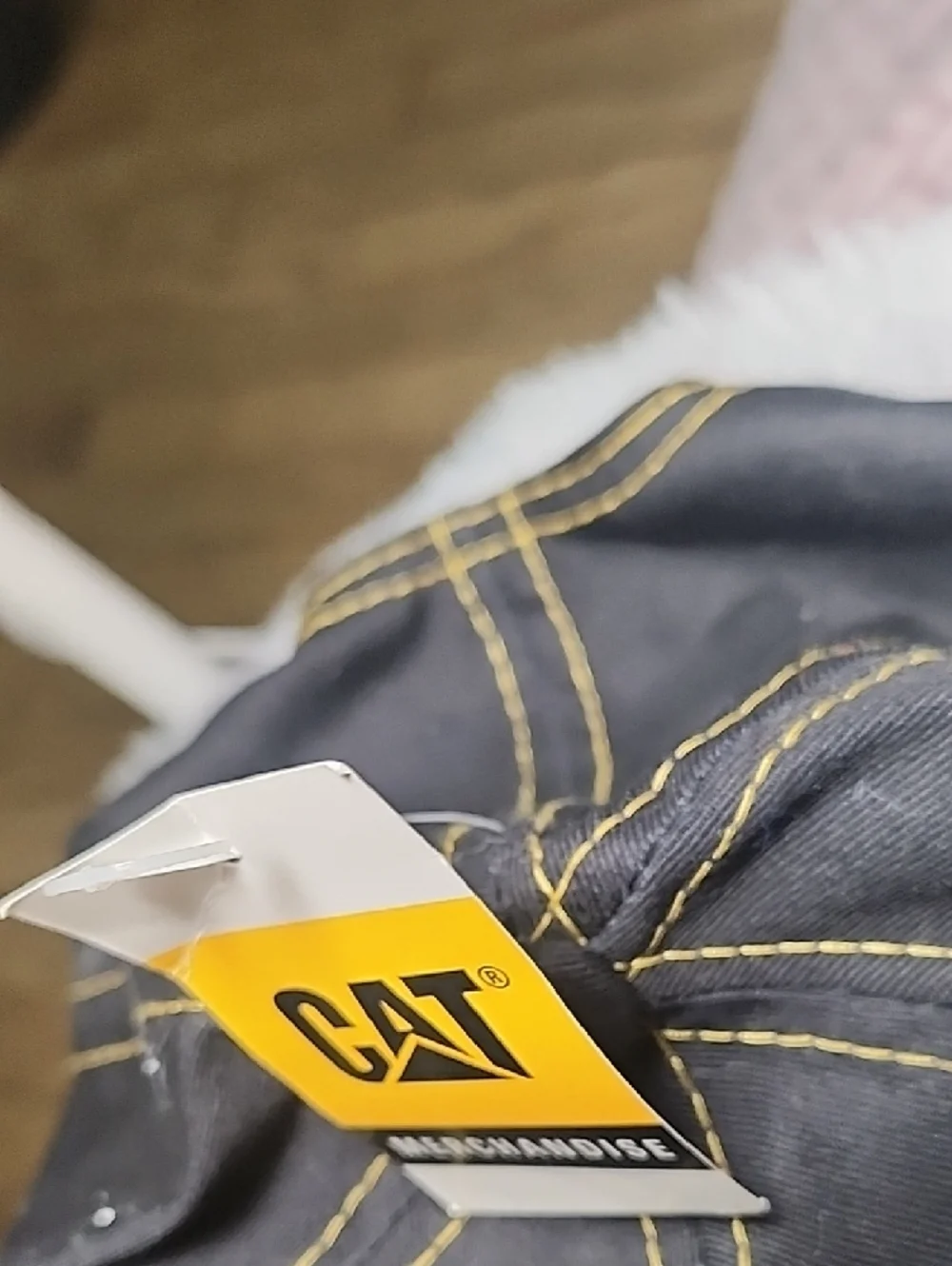 Branded Pet Cap in Black and Yellow Embroidery